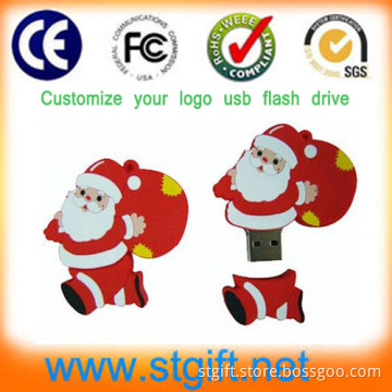 Swivel 1GB USB Flash Drive Cartoon Memory Disk USB Stick of Santa Claus